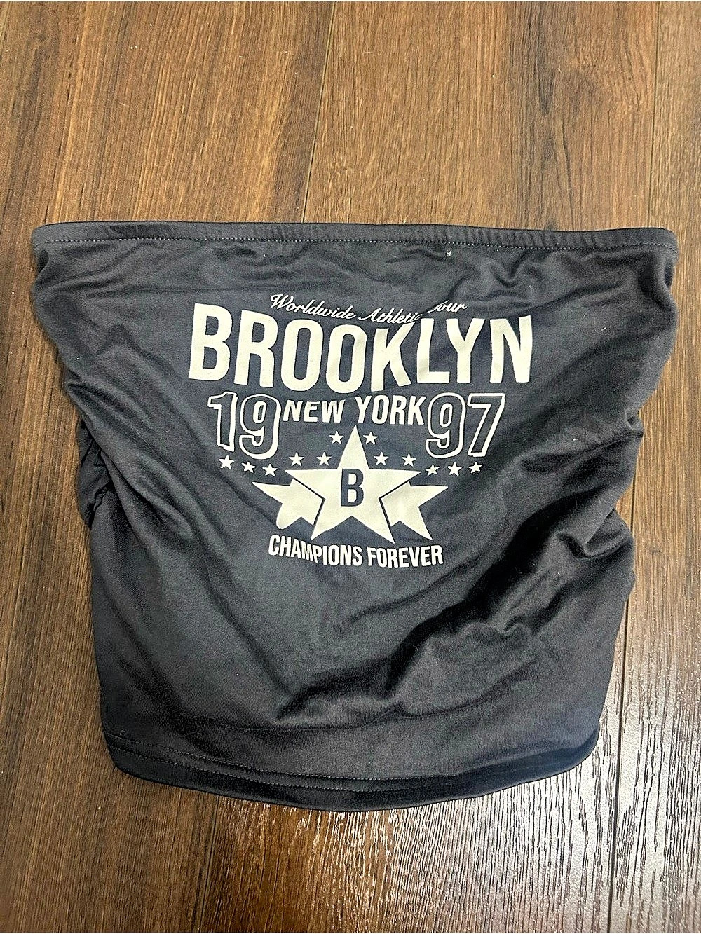 Orange Kiss Brooklyn Graphic Crop Top Size Small